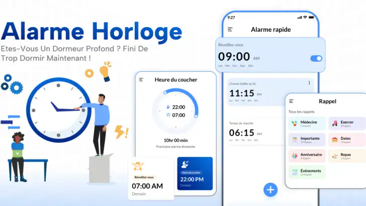 Alarme réveil et sommeil feature graphic