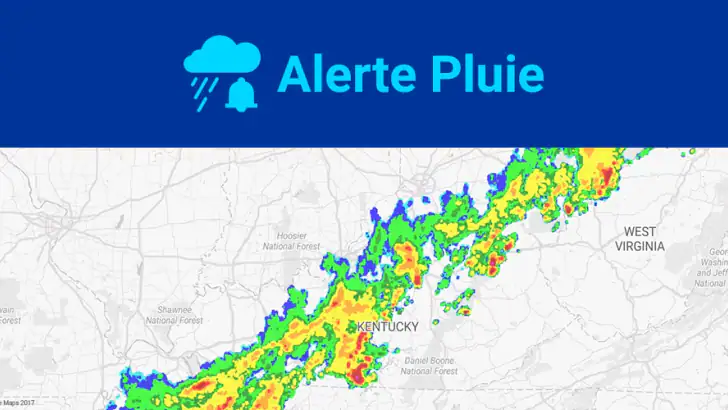 Alerte Pluie (Rain Alarm) feature graphic