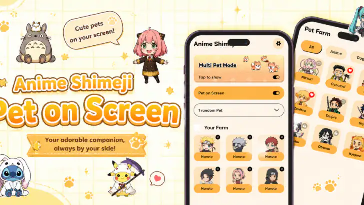 Anime Shimeji, Pet On Screen feature graphic