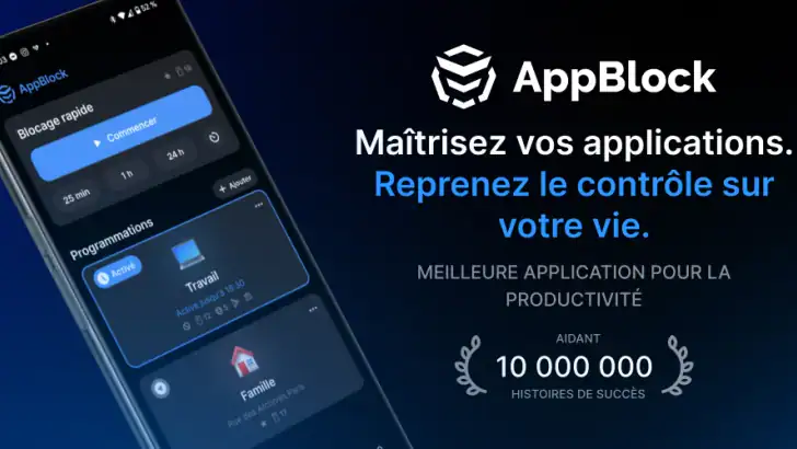 AppBlock - blocage d'applis feature graphic