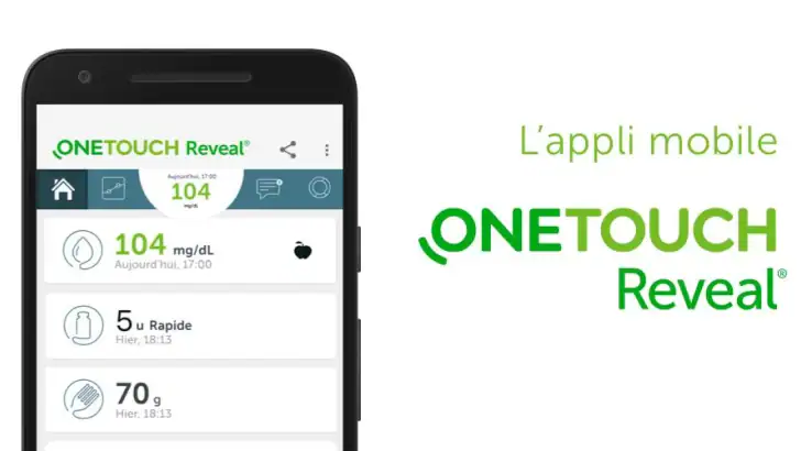 Appli OneTouch Reveal® feature graphic
