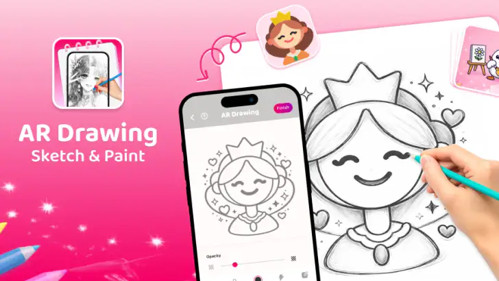 AR Drawing: Trace & Sketch feature graphic