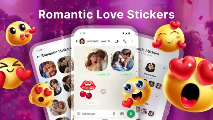 Auto romantiques WASticker.ly feature graphic
