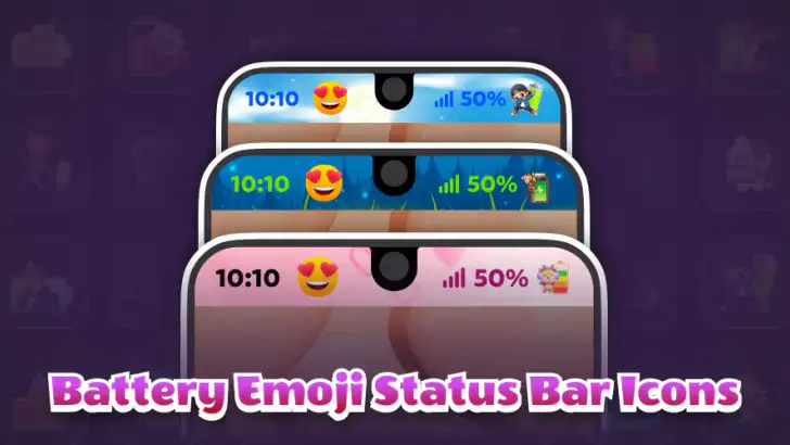 Battery Emoji Status Bar Icons feature graphic