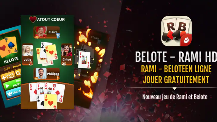 Belote - Rami Online HD feature graphic