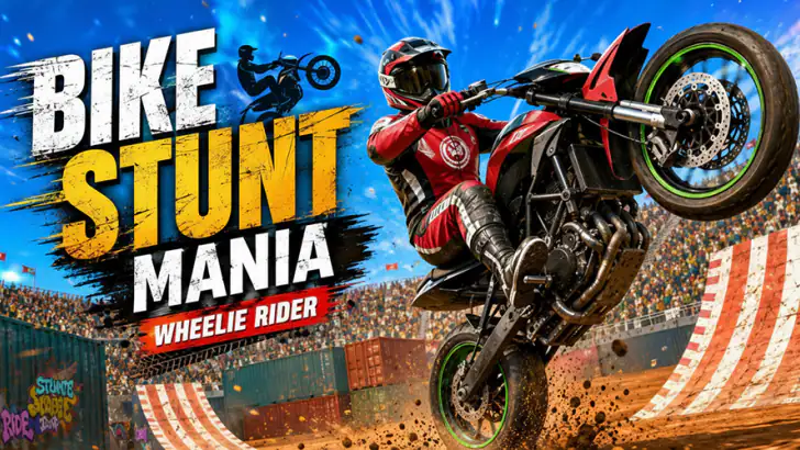 Bike Stunt Mania:Wheelie Rider feature graphic