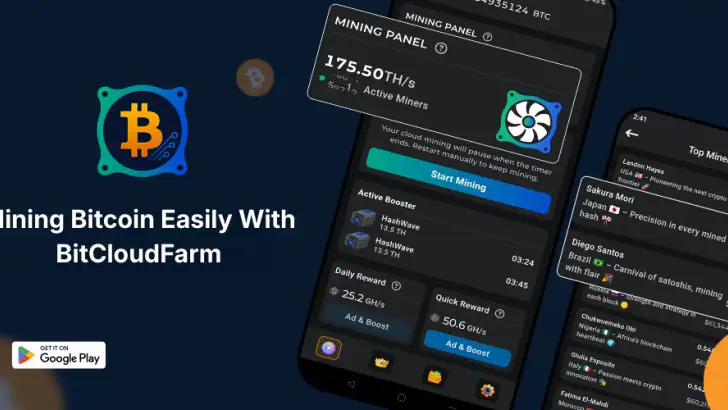 BitCloudFarm, BTC Cloud Mining feature graphic
