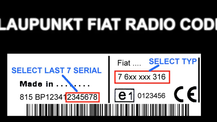 BlaupunktBosch Fiat Radio Code feature graphic