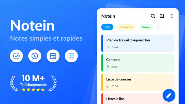 Bloc-notes, Note - Notein feature graphic