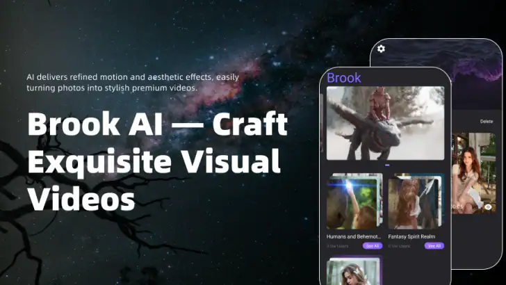 Brook-Premium AI Video Creator feature graphic