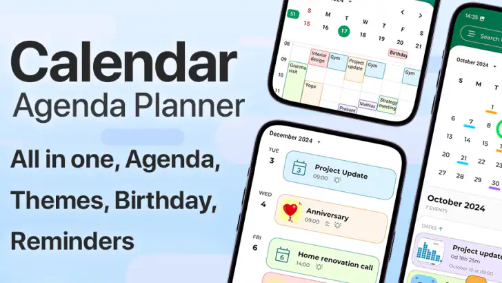 Calendar - Agenda Planner feature graphic