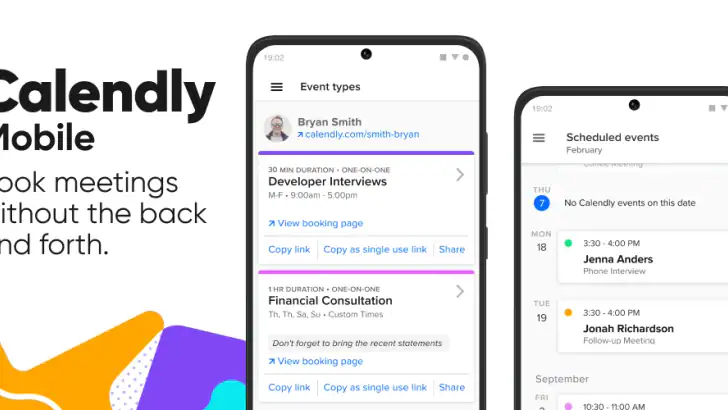 Calendly Mobile feature graphic