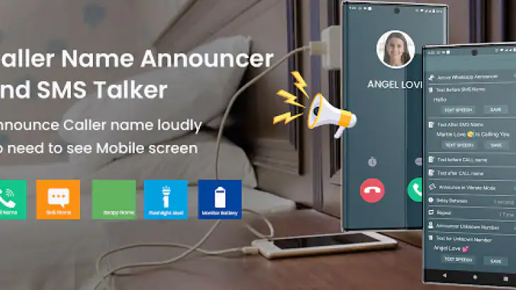 Caller Name Announcer App feature graphic