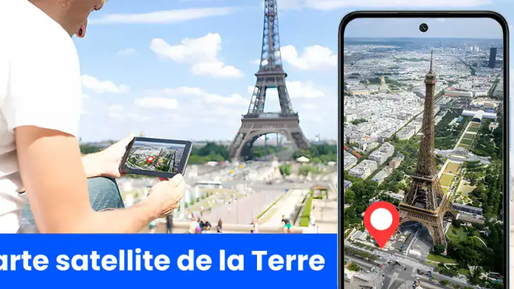 Carte en direct -Satellite GPS feature graphic