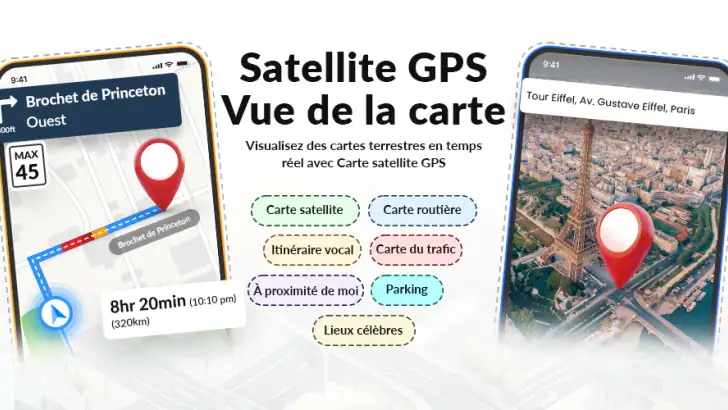 Cartes satellite GPS direct feature graphic