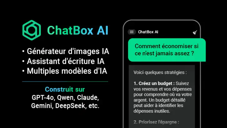ChatBox - Chat IA français feature graphic
