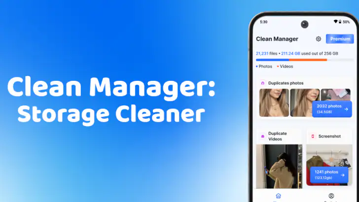 Clean Manager: Storage Cleaner feature graphic
