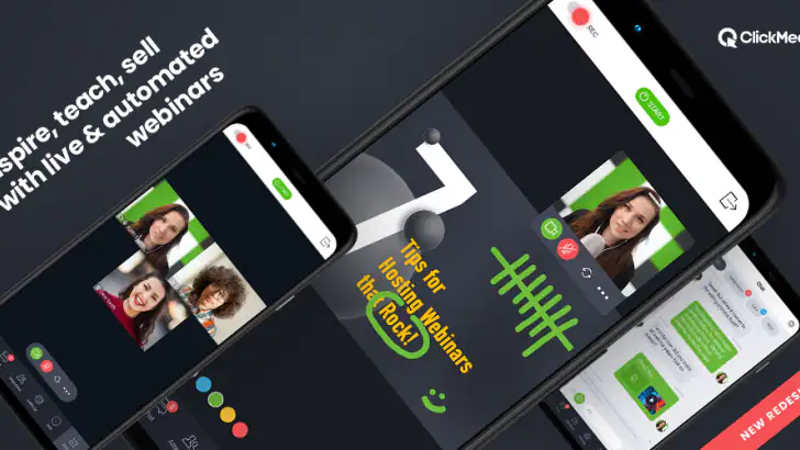 ClickMeeting Webinar App feature graphic