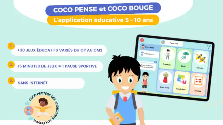 COCO PENSE et COCO BOUGE feature graphic