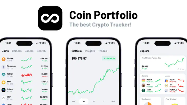 Coin Portfolio: Crypto Tracker feature graphic