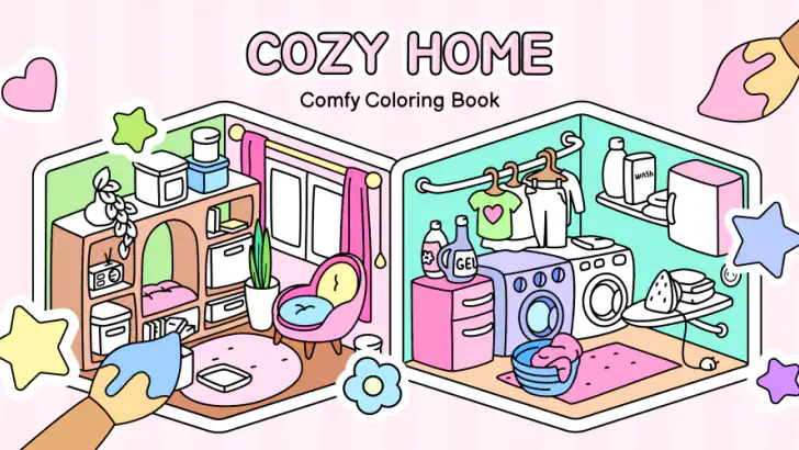 Cozy Home: Comfy Coloring Book feature graphic