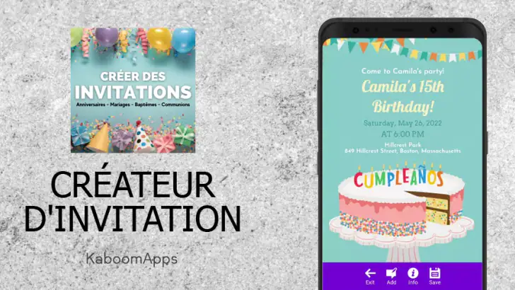Créer une carte d'invitation feature graphic