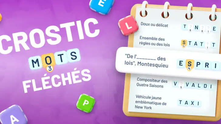 Crostic-Devinez les Mots Mélés feature graphic
