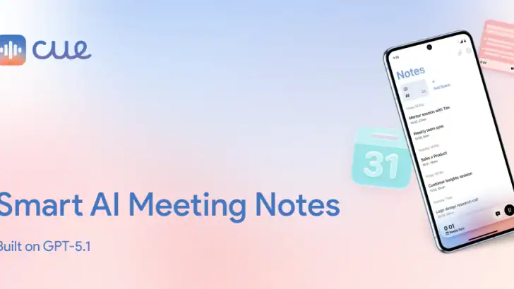 Cue - Smart AI Meeting Notes feature graphic