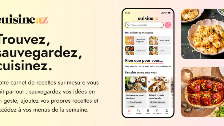 CuisineAZ : Recettes & Menus feature graphic