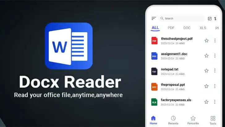 Docx Reader & Word Office feature graphic