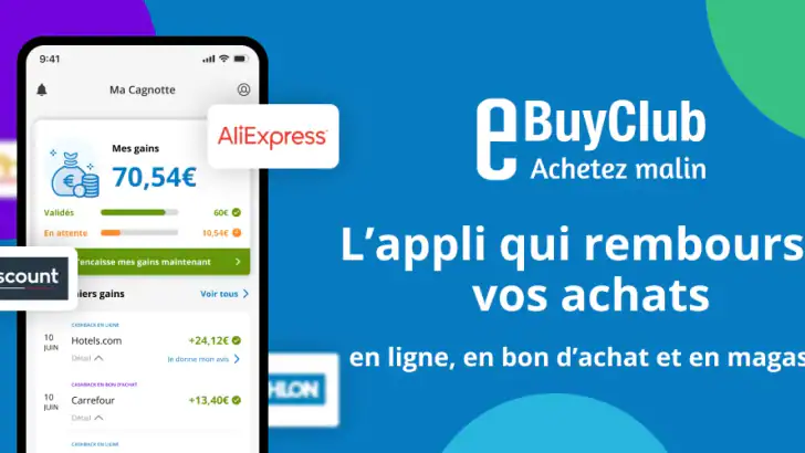 eBuyClub CashBack & code promo feature graphic