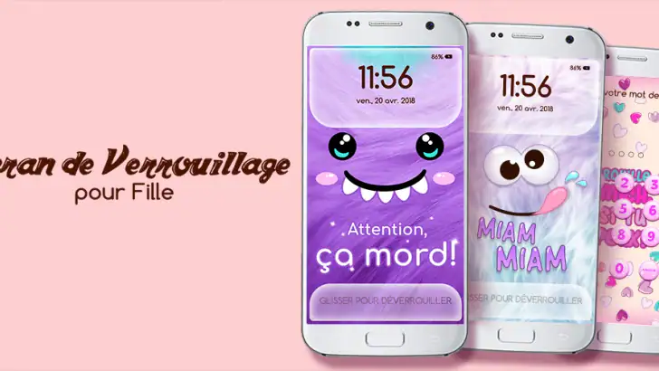 Écran de Verrouillage Fille feature graphic