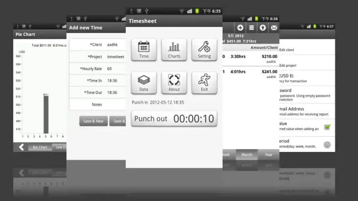 Feuille temps - Heures travail feature graphic