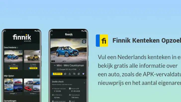 Finnik Kenteken Opzoeken feature graphic