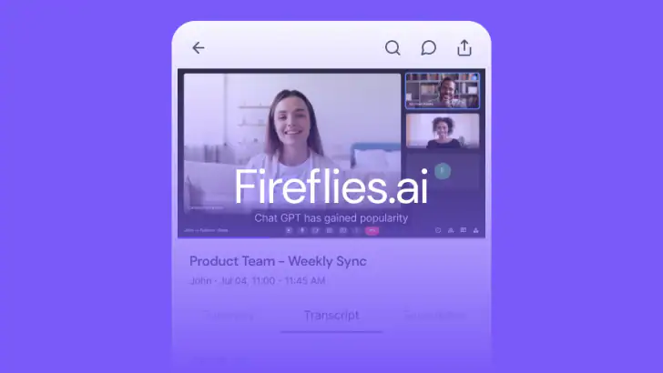 Fireflies: AI notetaker feature graphic