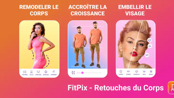 FitPix Retouche corps & visage feature graphic