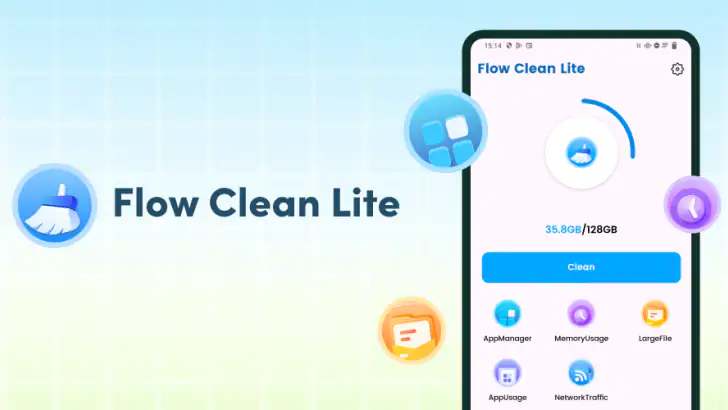 Flow Clean Lite feature graphic