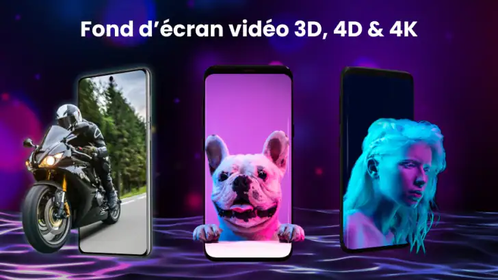 Fond d’écran vidéo 3D, 4D & 4K feature graphic