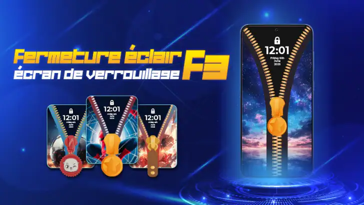 Fond Écran Zip Verrou feature graphic