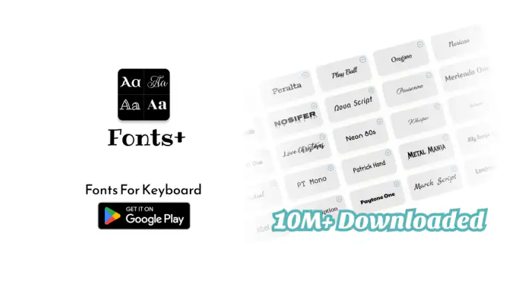 Fonts+ Clavier de polices feature graphic