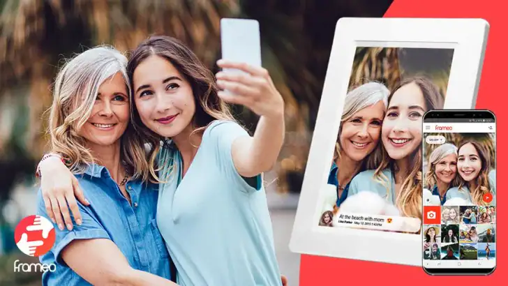Frameo: Share to photo frames feature graphic