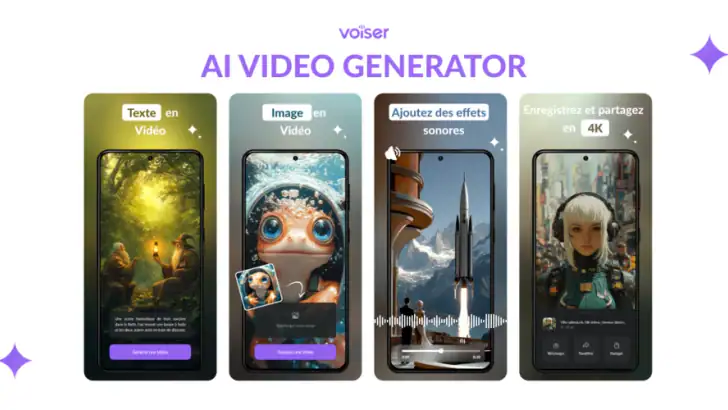 Générateur de vidéos IA Voiser feature graphic