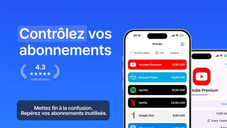 Gestion Abonnements - ReSubs feature graphic