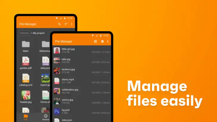 Gestion de fichiers simple Pro feature graphic