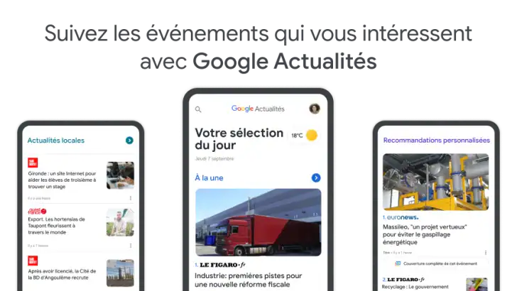 Google Actualités feature graphic
