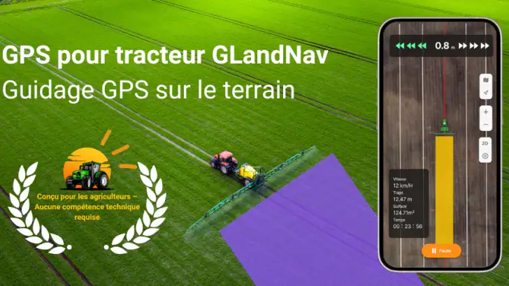 GPS pour Tracteur - GLandNav feature graphic