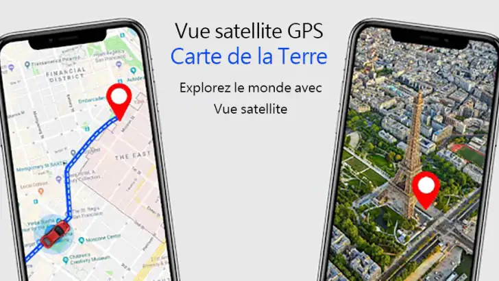 GPS Satellite voir Terre Carte feature graphic