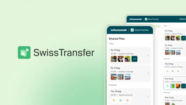Infomaniak SwissTransfer feature graphic