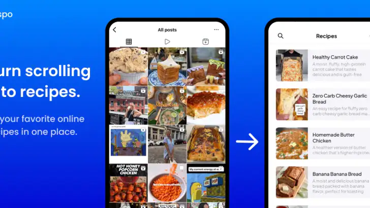 Inspo - Recipes & Meal Planner feature graphic