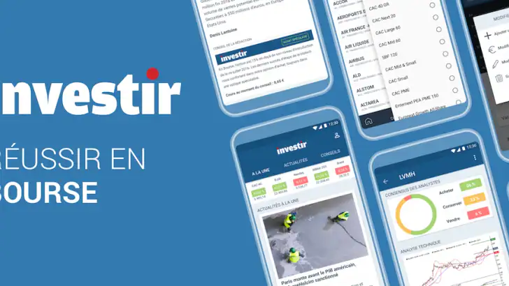 Investir, bourse et finance feature graphic